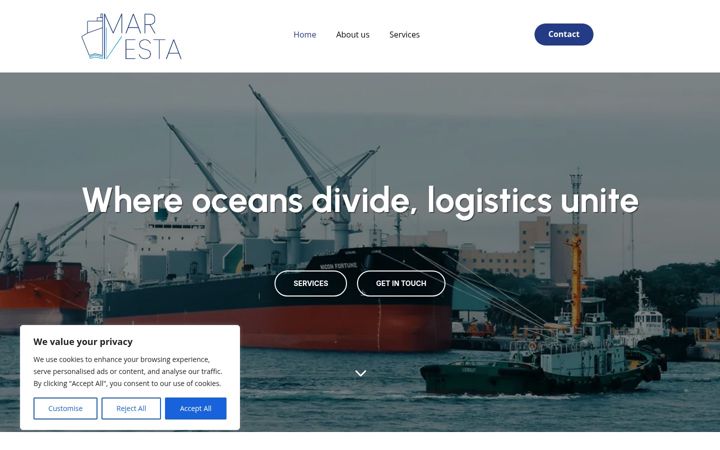 Screenshot of marvesta-group.com
