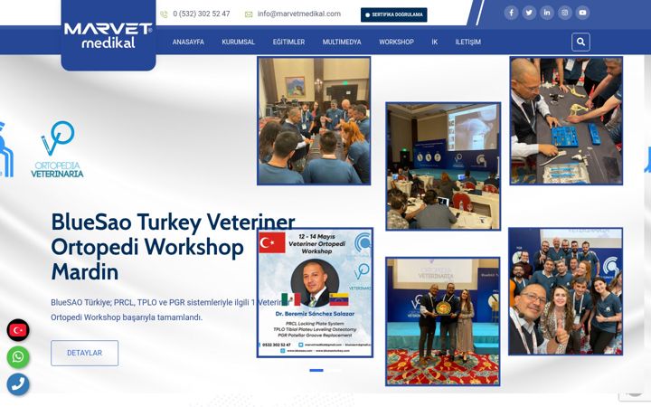 Screenshot of marvetmedikal.com
