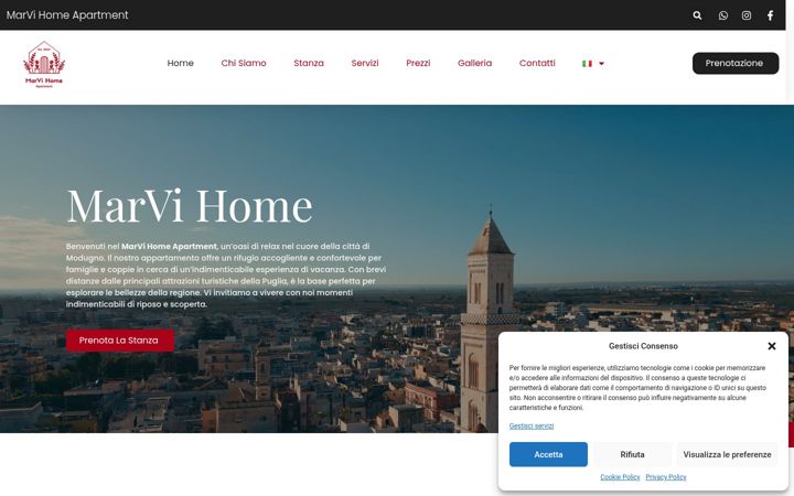 Screenshot of marvihomeapartment.it