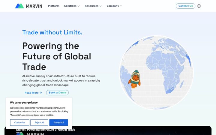 Screenshot of marvin-blue.com