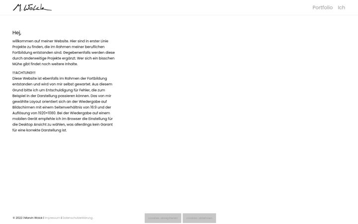 Screenshot di marvin-wolck.de