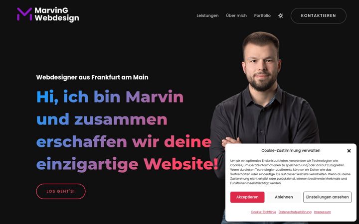 Screenshot of marving-webdesign.de