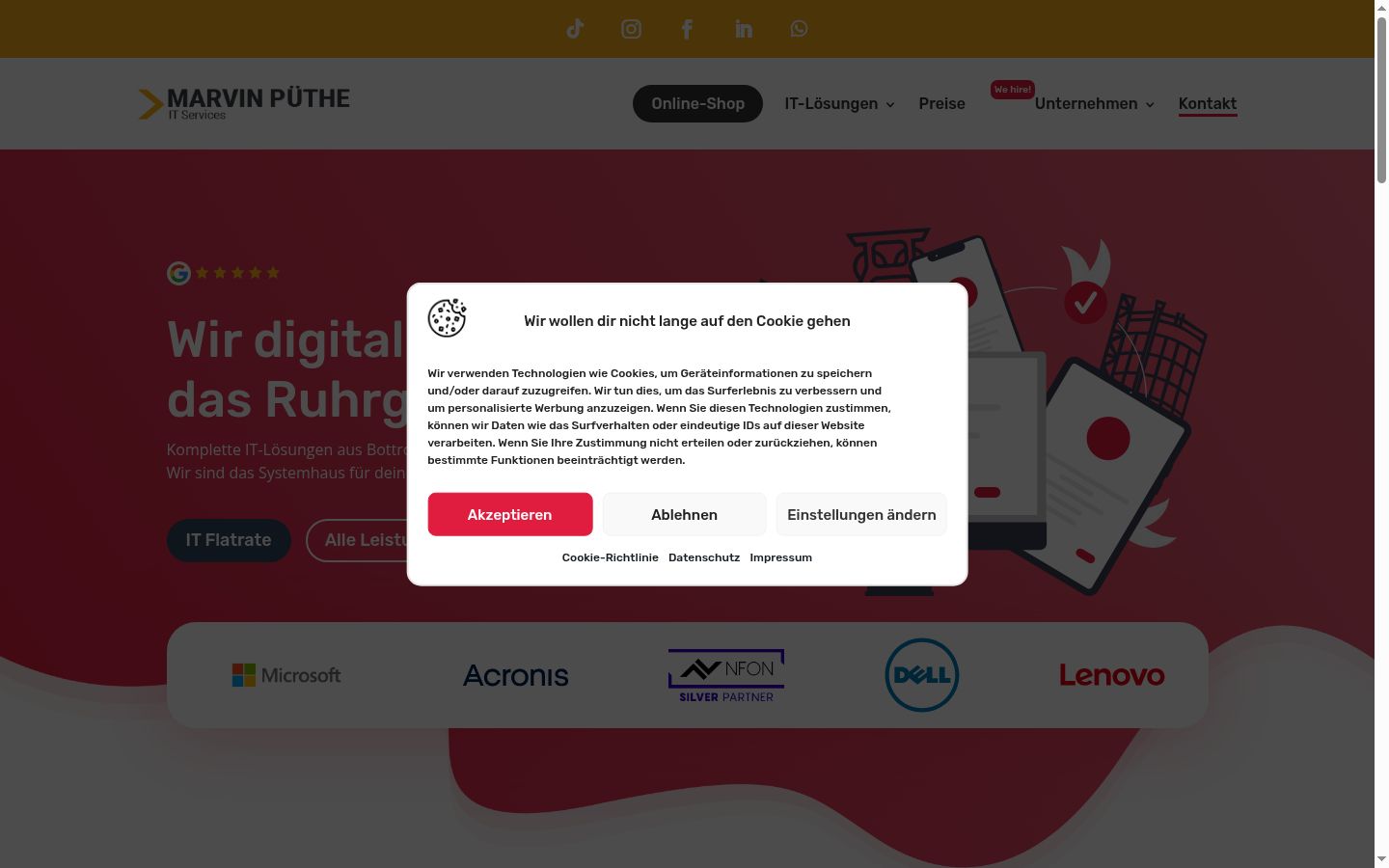 Sutikimo reklamjuostės, rodytos prieš bet kokią sąveiką, ekrano kopija