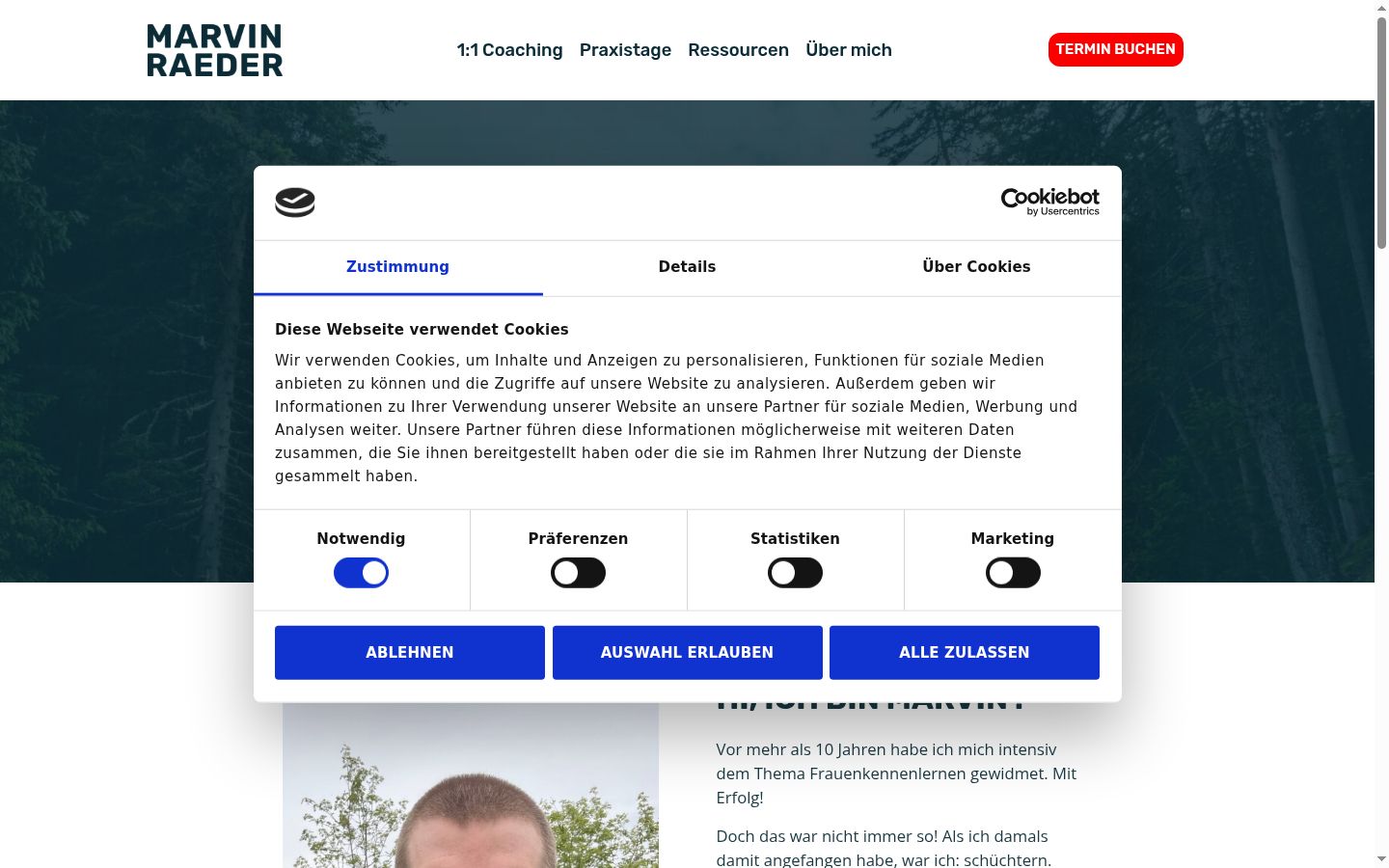 Екранна снимка на банера за съгласие, показан преди каквото и да е взаимодействие