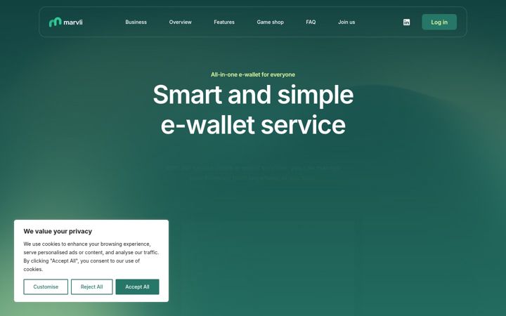 Screenshot of marvli.com