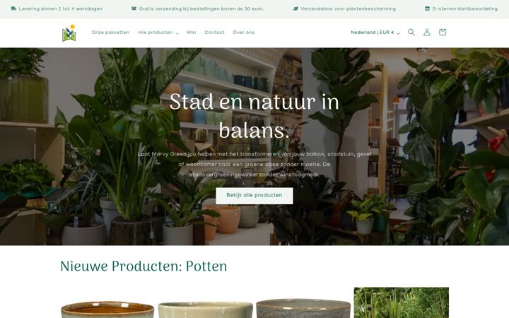 Screenshot of marvygreen.com