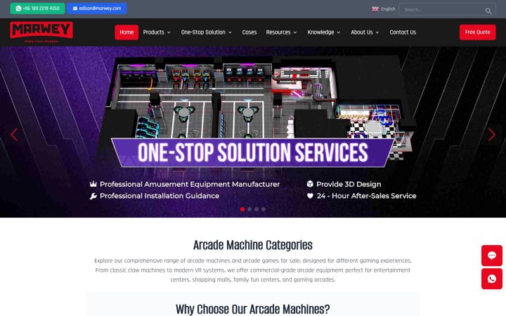 Screenshot of marweyarcade.com
