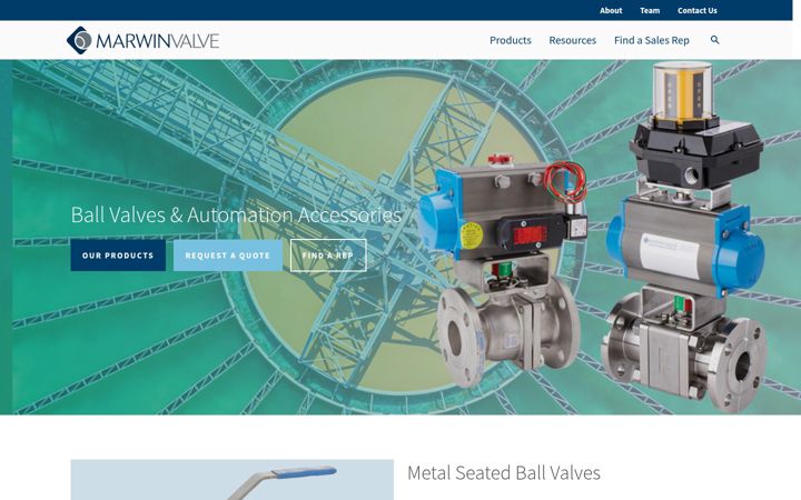 Screenshot of marwinvalve.com