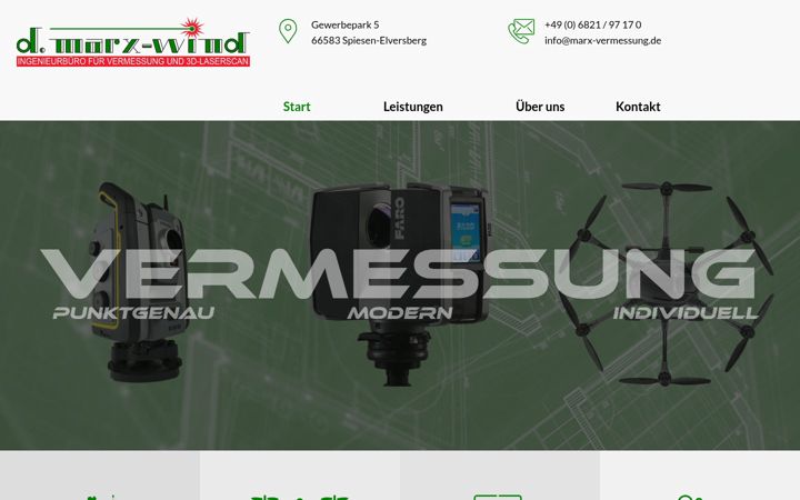 Screenshot of marx-vermessung.de