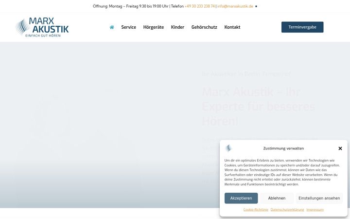 Screenshot of marxakustik.de