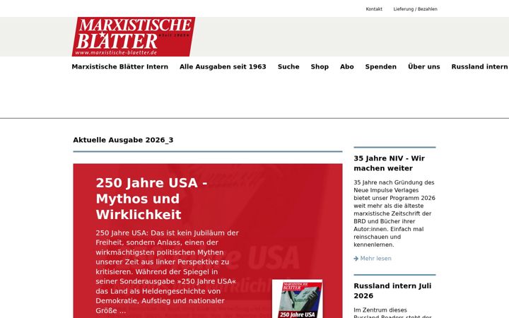 Screenshot of marxistische-blaetter.de