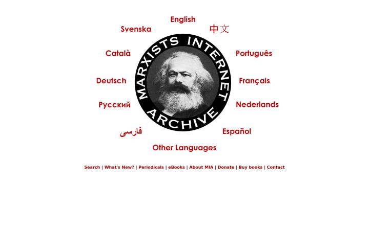 Screenshot von marxists.org