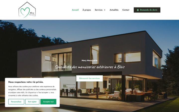 Screenshot of mary-menuiserie.fr