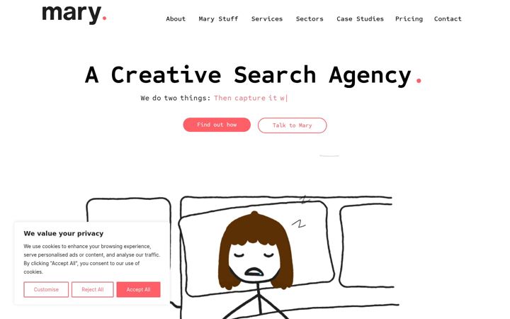 Screenshot of mary.co.uk