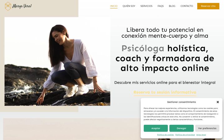 Screenshot of maryapsicologaholistica.com