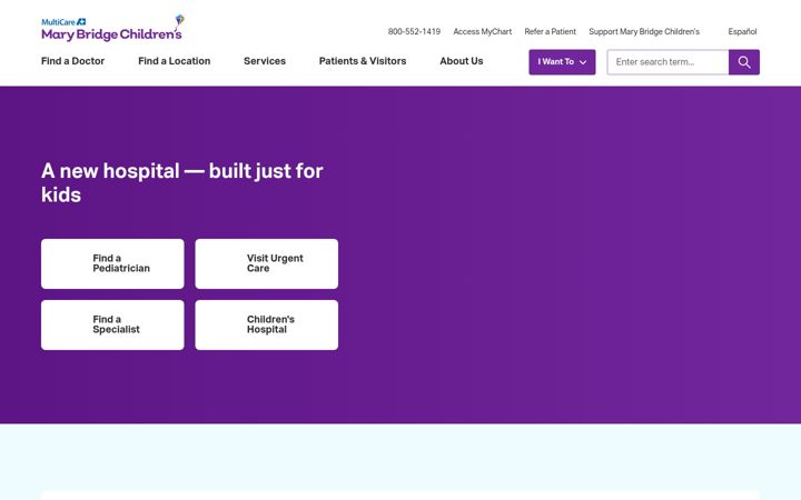 Screenshot of marybridge.org