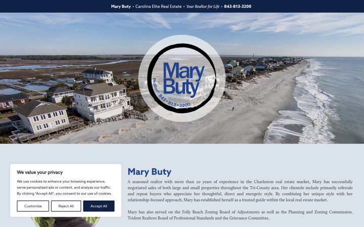 Screenshot of marybuty.com