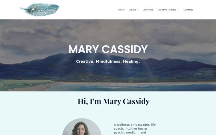 Screenshot of marycassidycreativehealing.ie