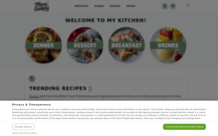 Screenshot of marycooking.com