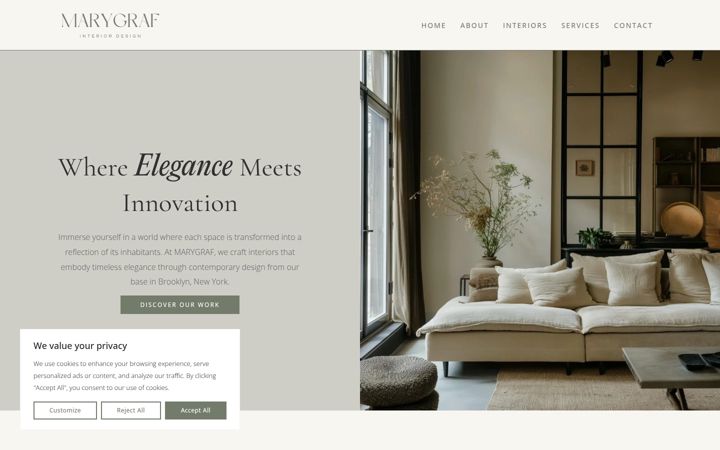 Screenshot of marygraf.com