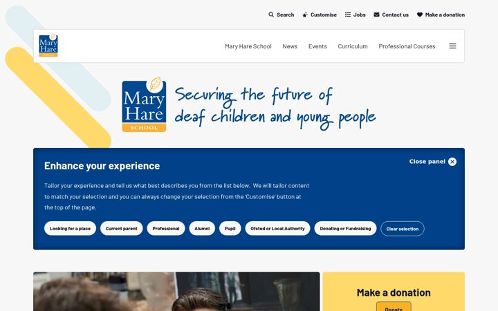 Screenshot of maryhare.org.uk