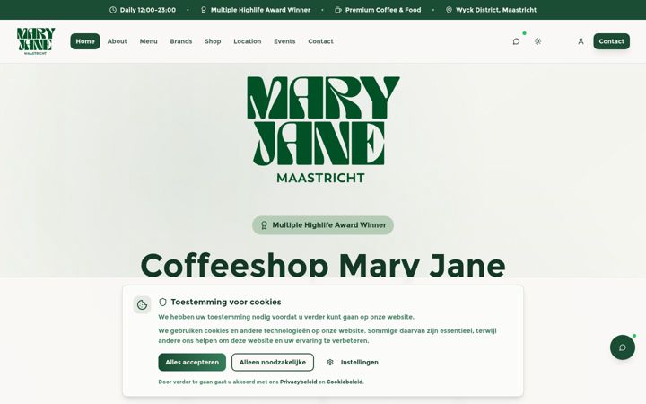 Screenshot of maryjanemaastricht.nl