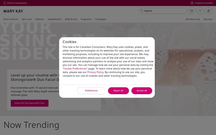 Screenshot of marykay.ca