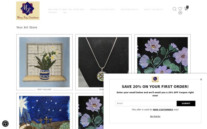 Screenshot of marykaycreations.com