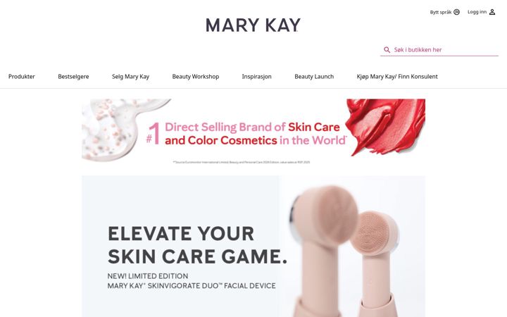 Screenshot of marykaynorway.no