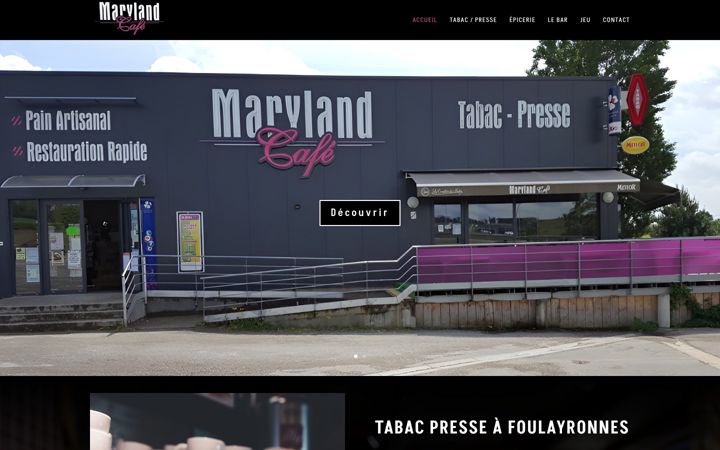 Screenshot of maryland-cafe.fr