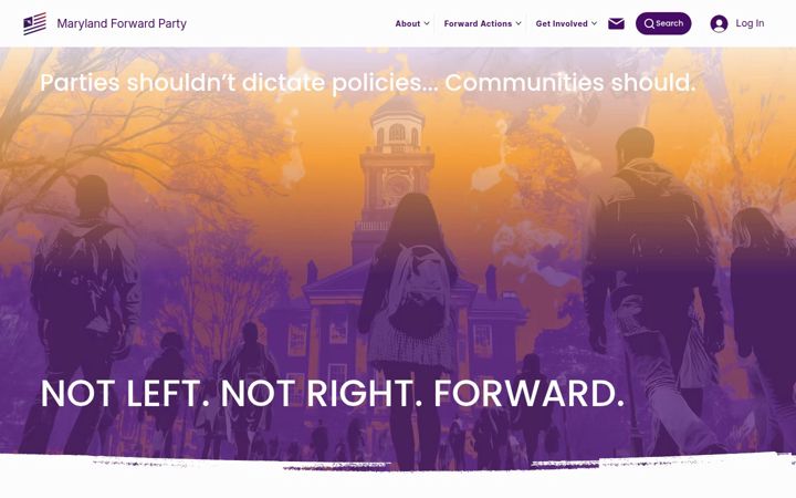 Screenshot of marylandforwardparty.com
