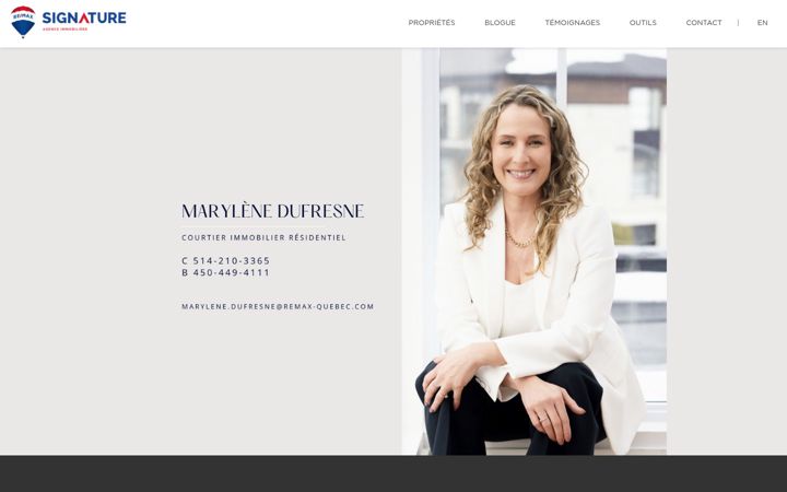Screenshot of marylenedufresne.com