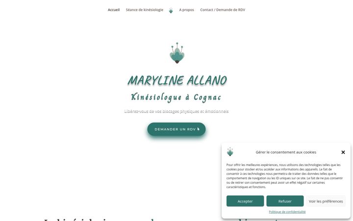 Screenshot of marylineallano.fr