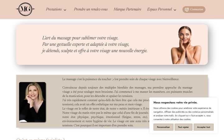 Screenshot of marylinegauthron.com