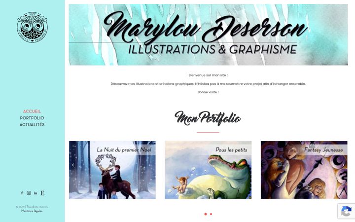 Screenshot of marylou-deserson-illustration.com