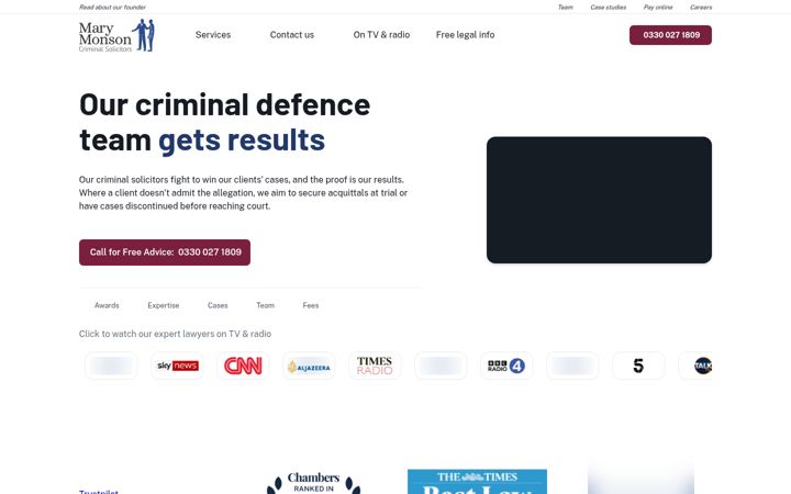 Screenshot of marymonson.co.uk
