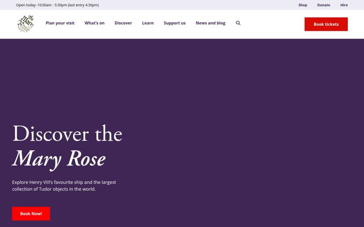 Screenshot of maryrose.org
