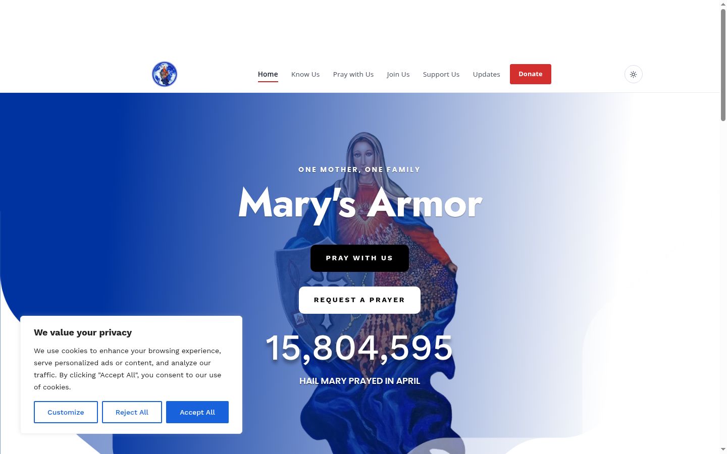 Screenshot του banner συγκατάθεσης που εμφανίστηκε πριν από οποιαδήποτε αλληλεπίδραση