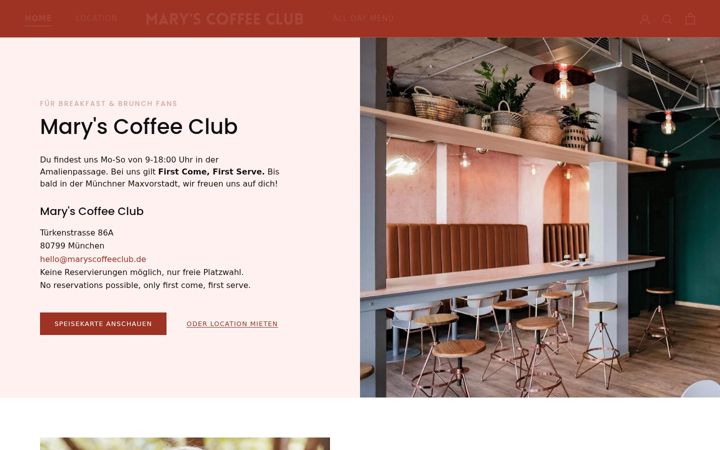 Screenshot of maryscoffeeclub.com