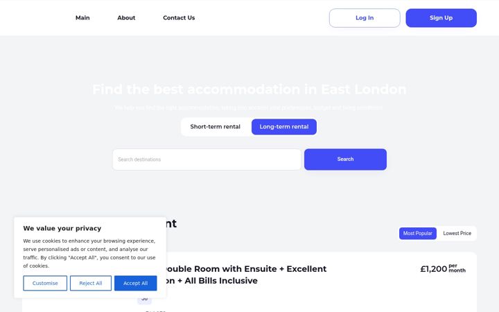 Screenshot of maryshomeshare.com