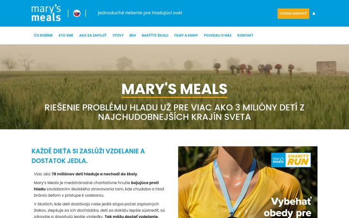 Screenshot of marysmeals.sk