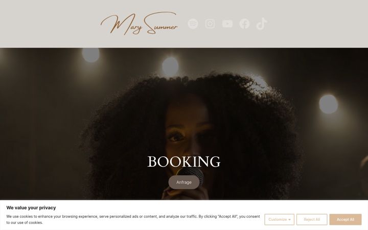 Screenshot of marysummer.com