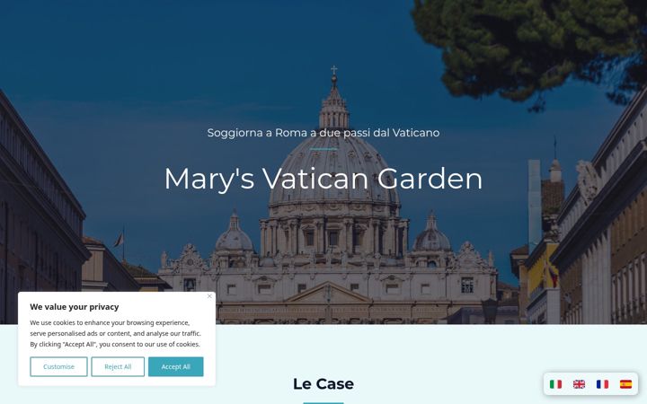 Screenshot of marysvaticangarden.it