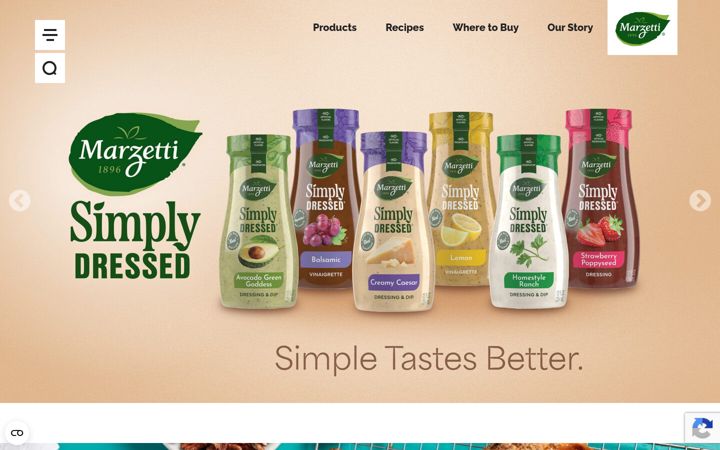 Screenshot of marzetti.com
