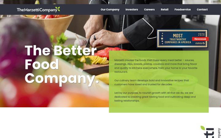 Screenshot of marzetticompany.com