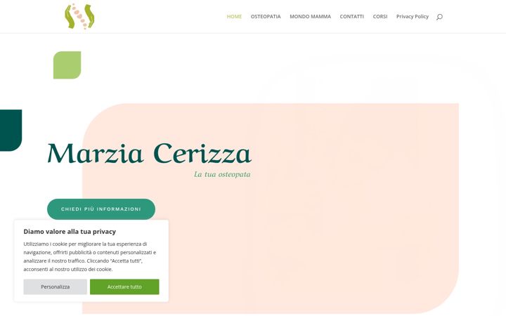 Screenshot of marziacerizza.com