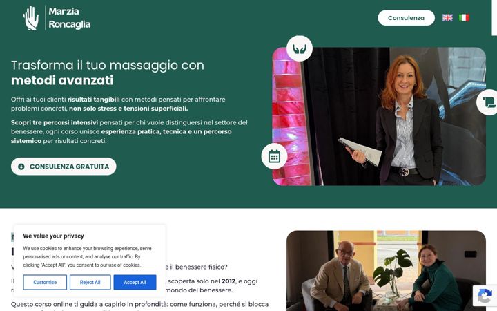 Screenshot of marziaroncaglia.com