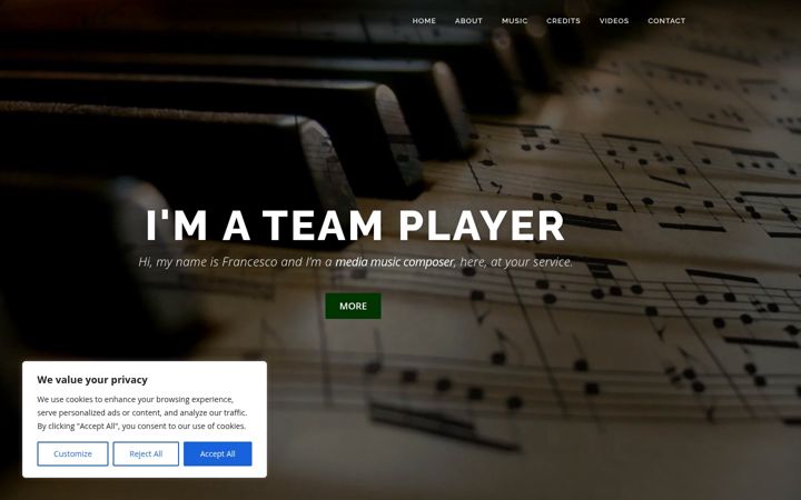Screenshot of marzolamusic.com