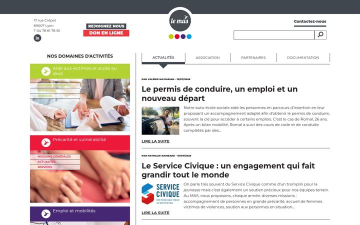 Screenshot of mas-asso.fr