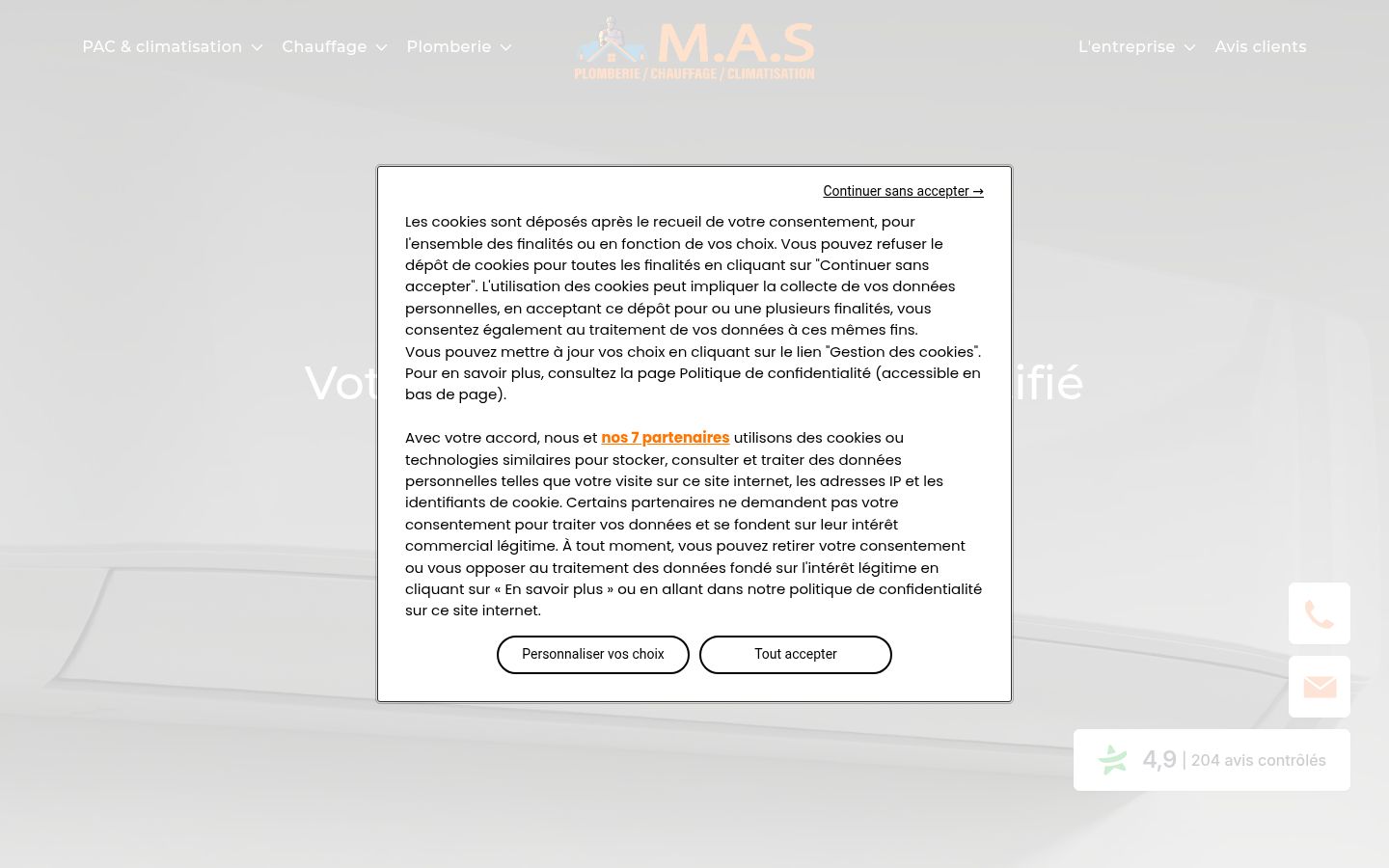 Ekraanipilt nõusolekubännerist, mida näidati enne mis tahes suhtlust